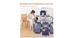 Turquoise Grondbox inclusief voetbalgoal en basketbalnet 188x124cm