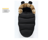 Zwart Voetenzak voor Kinderwagen, Buggy en Autostoel