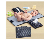 Zwart met witte print Verschoningsmatje voor Onderweg