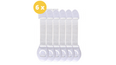 Kinderslot kastjes - Zelfklevend kinderslot - Dubbel op slot - Kinderslot op maat - Baby veiligheid - 6 stuks - Wit