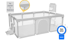 Grijs Grondbox inclusief voetbalgoal en basketbalnet 188x124cm