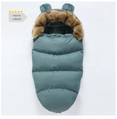 Blauw-Groen Voetenzak voor Kinderwagen, Buggy en Autostoel