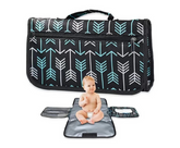 Zwart met groene print Verschoningsmatje voor Onderweg