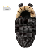 Zwart met stipjes Voetenzak voor Kinderwagen, Buggy en Autostoel