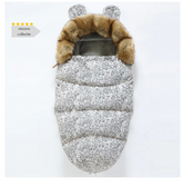 Wit met zwarte stipjes Voetenzak voor Kinderwagen, Buggy en Autostoel