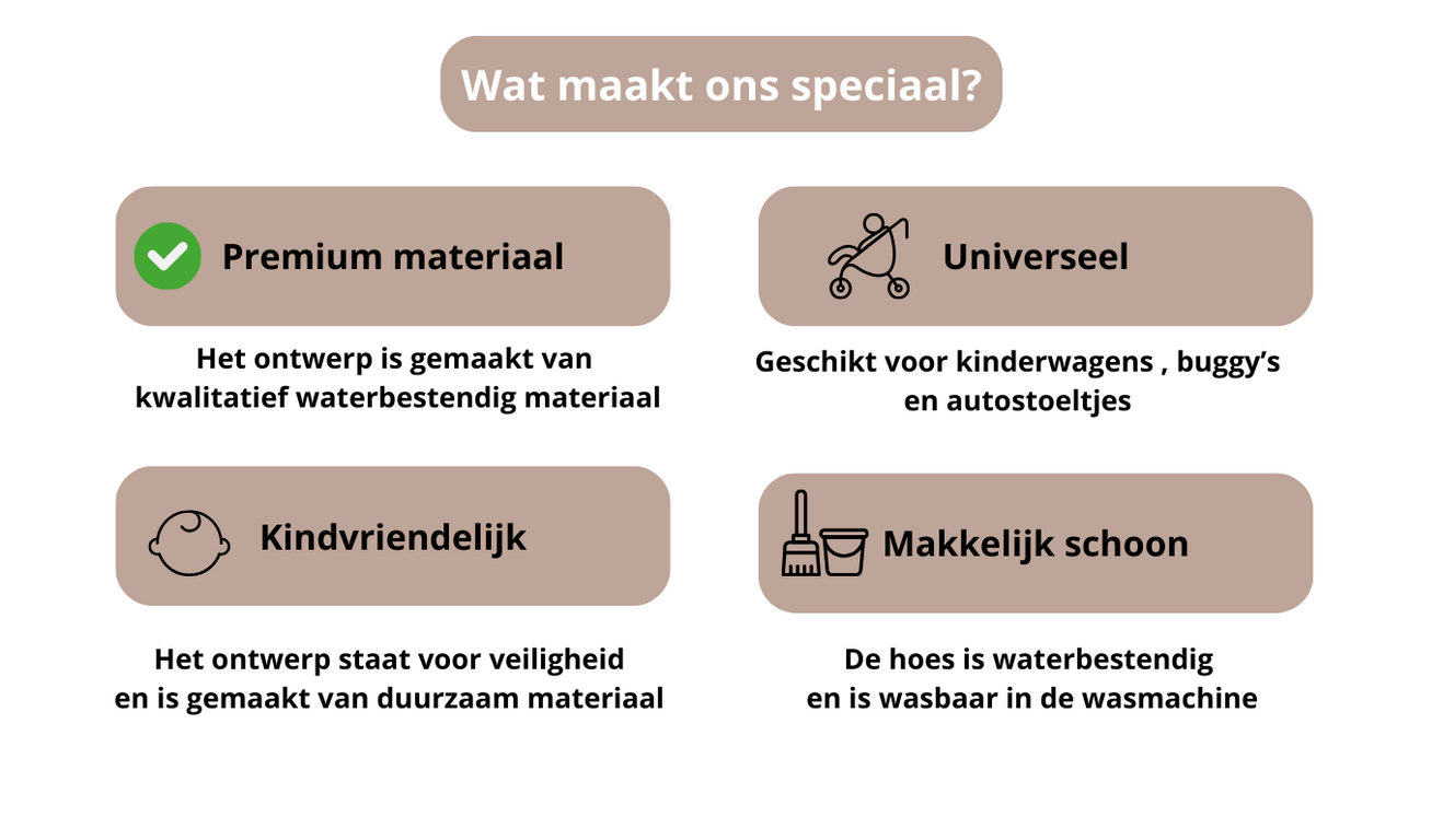Zwart Voetenzak voor Kinderwagen,  Buggy en Autostoel