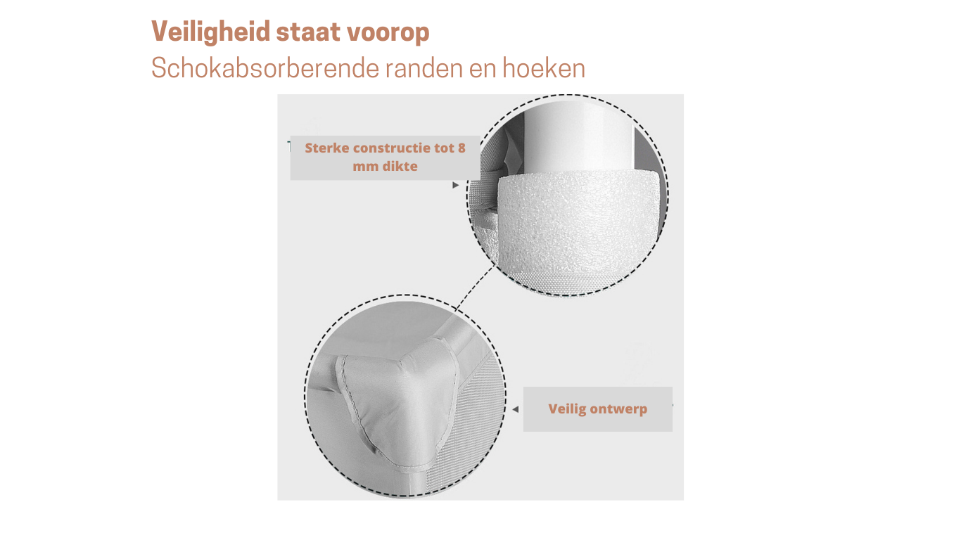 Blauw grondbox vierkant 124x124cm
