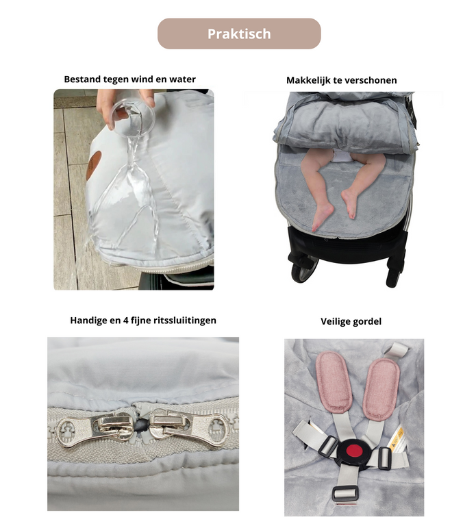 Roze Voetenzak voor Kinderwagen,  Buggy en Autostoel