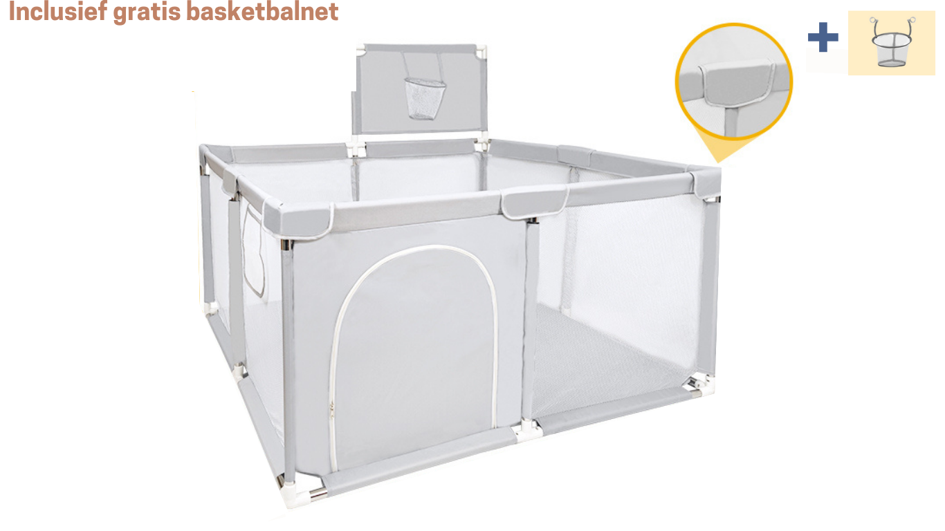 Grijs grondbox vierkant 124x124cm
