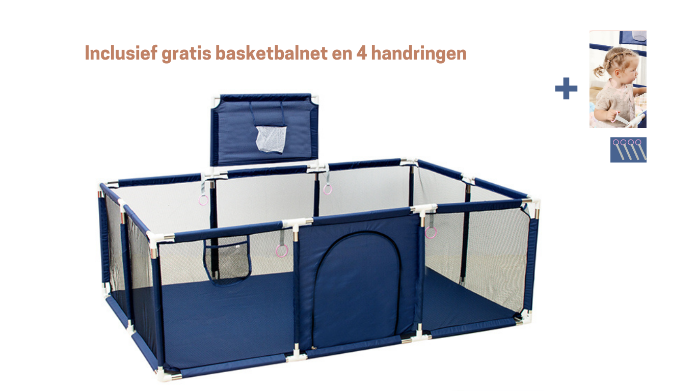 Turquoise Grondbox inclusief basketbalnet 188x124cm