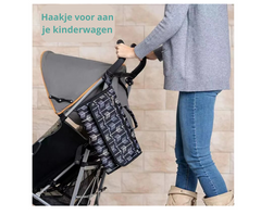 Zwart met groene print Verschoningsmatje voor Onderweg