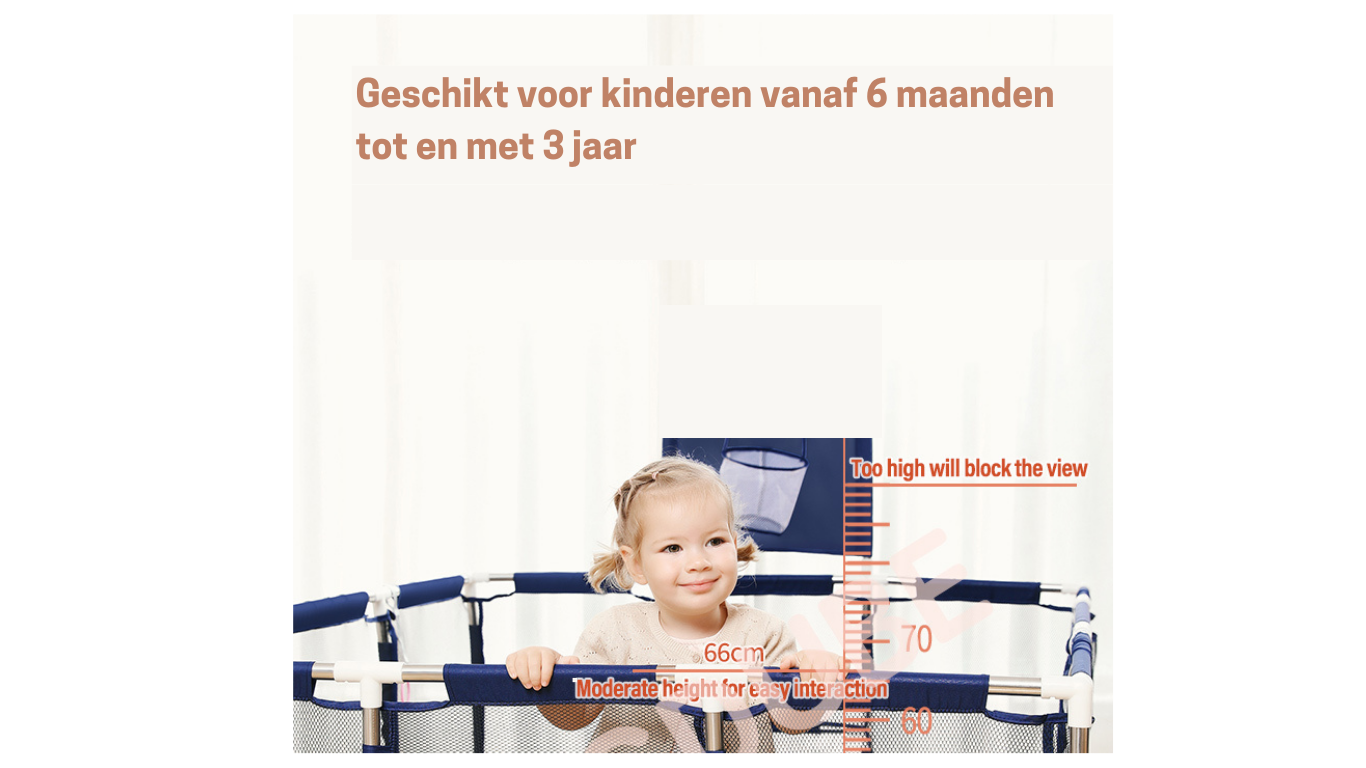 Blauw grondbox vierkant 124x124cm