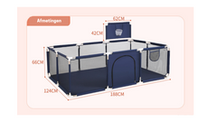 Grijs Grondbox inclusief basketbalnet 188x124cm