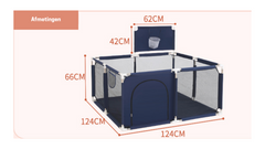 Blauw grondbox vierkant 124x124cm