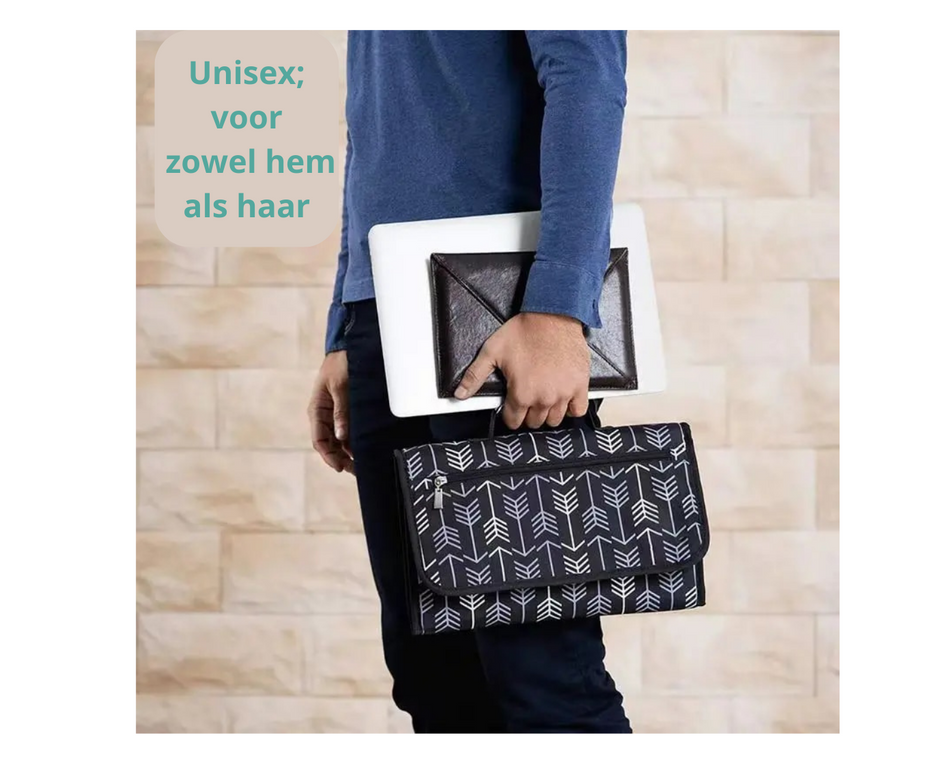 Zwart met witte print Verschoningsmatje voor Onderweg
