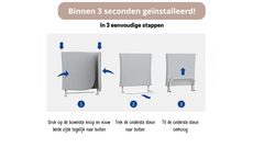 Bedhek opvouwbaar 120cm