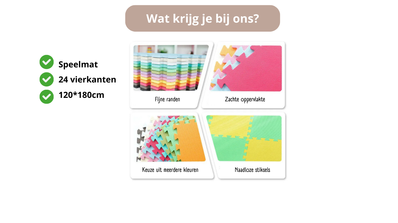 Grijs Speelmat 120x180cm