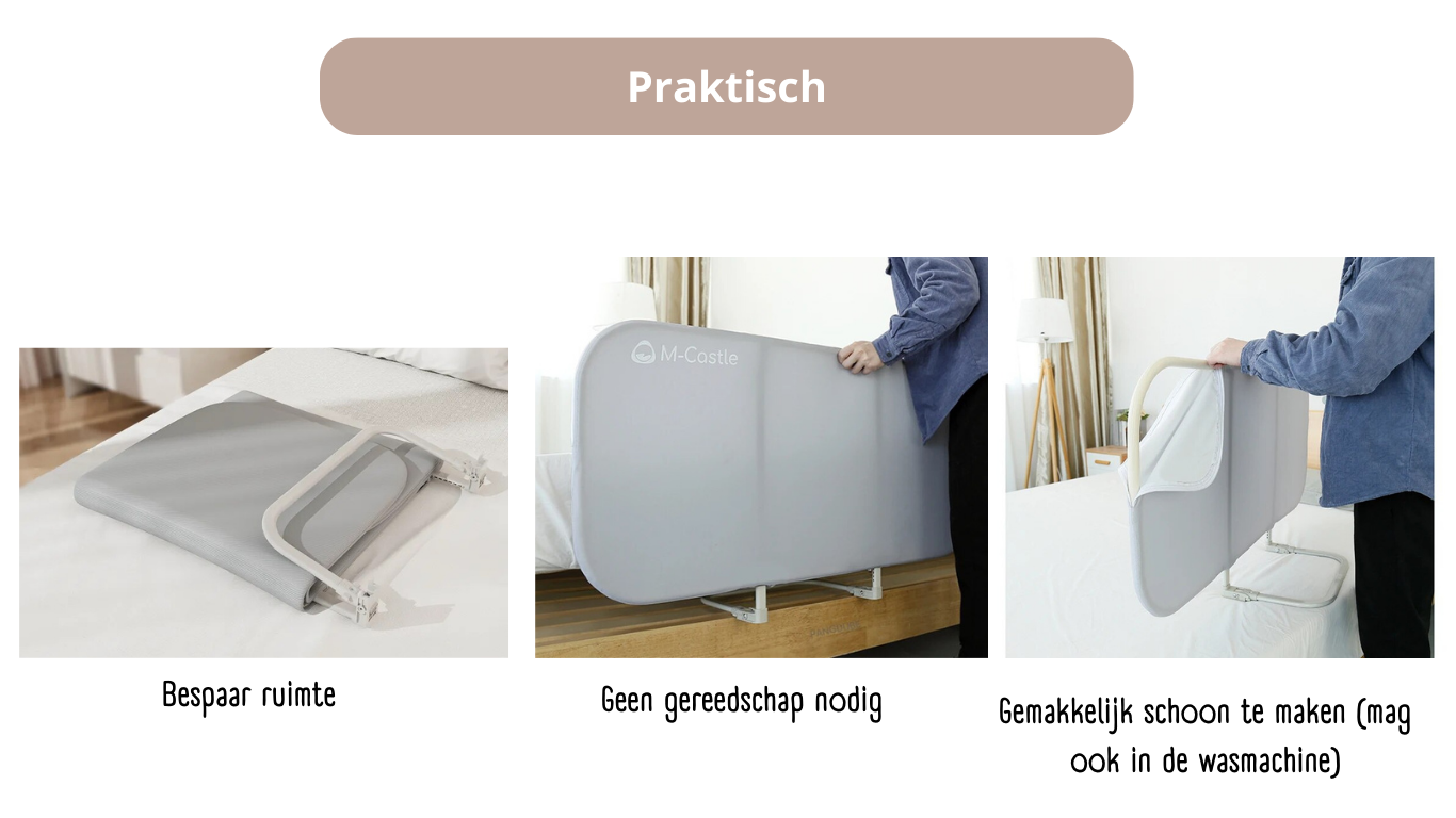 Bedhek opvouwbaar 120cm