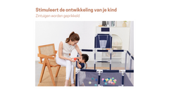 Blauw Grondbox inclusief basketbalnet 188x124cm