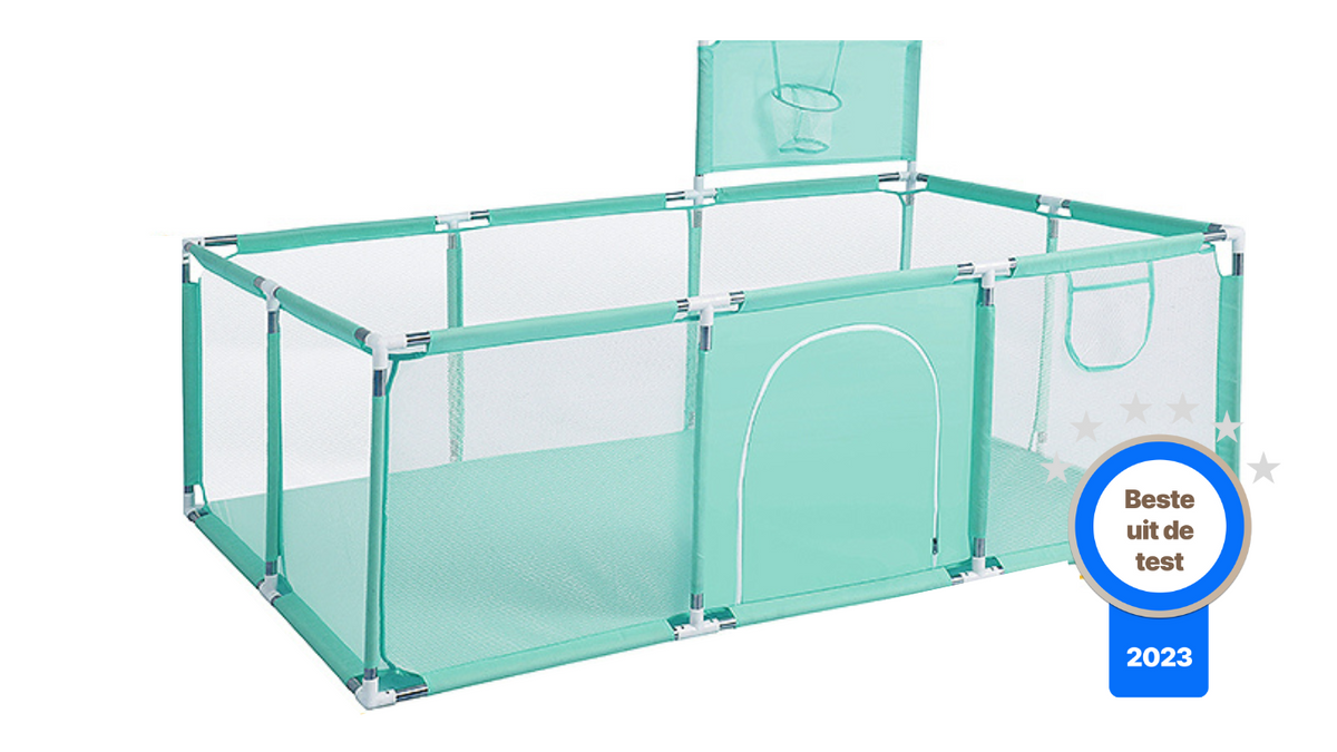 Turquoise Grondbox inclusief basketbalnet 188x124cm