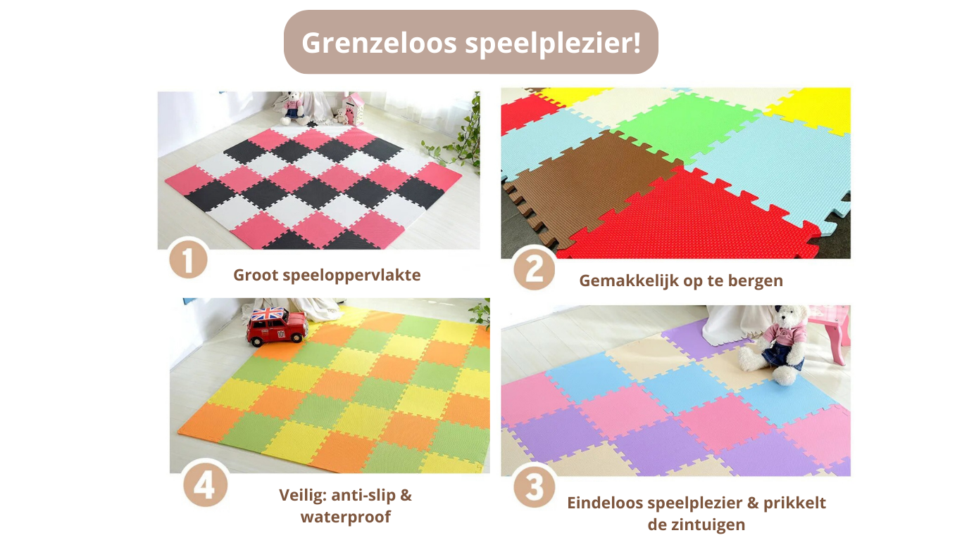 Grijs Speelmat 120x180cm